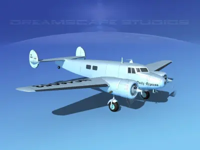 Lockheed L10 Electra Daily Express 1 3D model