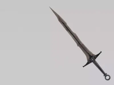 Dragon Bon Sword from Skyrim Low-poly 3D model