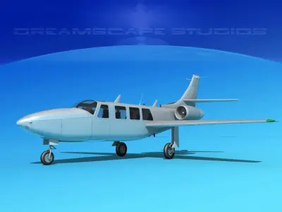 Piper Aerostar FJ-100 Bare Metal 3D model