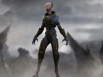 Sci Fi Alien  Low-poly 3D model