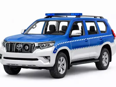 Toyota Police SUV Patrol Vehicle Emergency Response Car 3D model