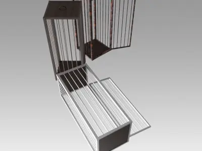 Medieval cages 3D model