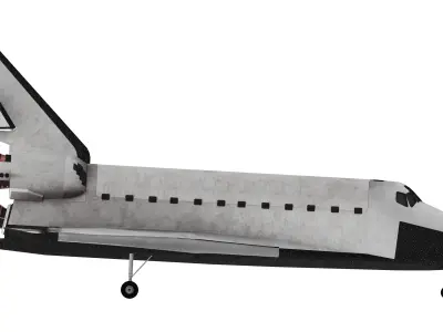 Space Shuttle Orbiter Detailed Rigged 3D Model for Simulations 3D model