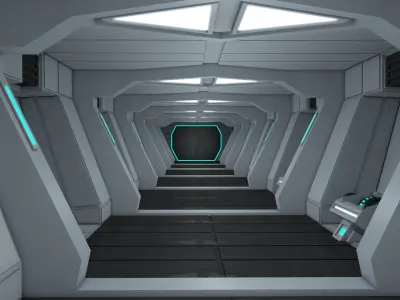 Futuristic Interior 3D model get