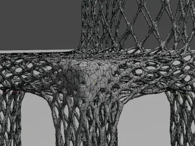 The chair is metal Free 3D model