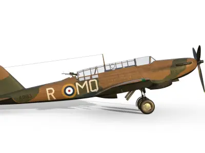 Fairey Battle bomber 3D model