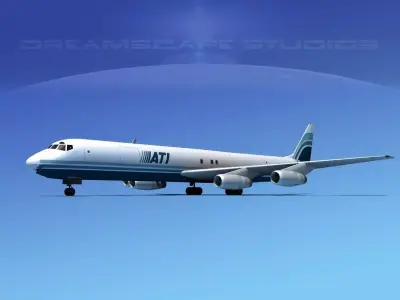Douglas DC-8-63F ATI 3D model