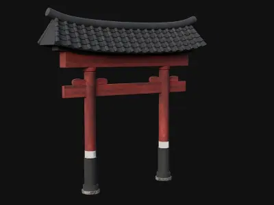 JAPANESE ASIAN MEDIEVAL FEUDAL CITY STRUCTURES COLLECTION Low-poly 3D model