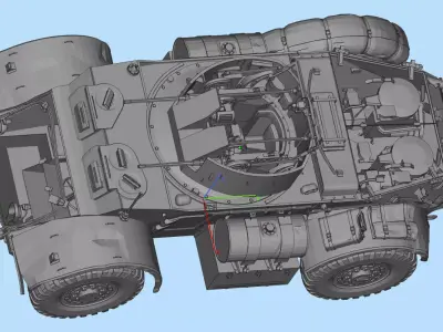 British self propelled antiaircraft gun RT-1 3D model