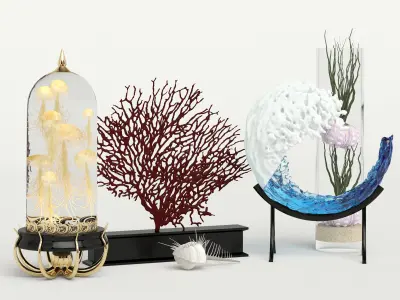 Marine decorative set 02 3D model