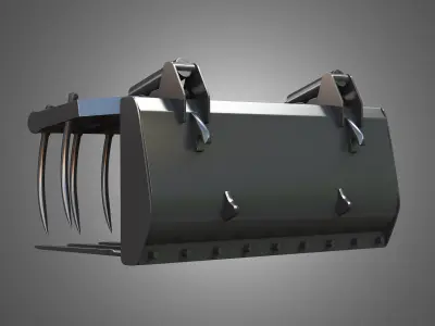 Fork with Grapple - Front Loader 3D model