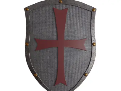 Medieval Shield Low-poly 3D model