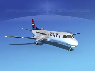 SAAB 2000 Darwin 3D model