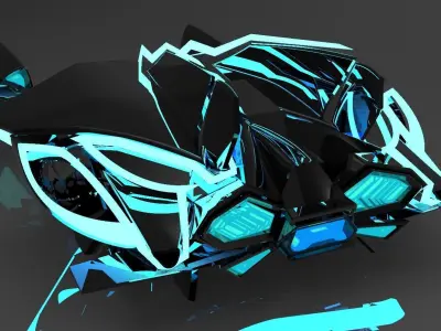 THE BAT 3D Model Unmanned Concept 3D model