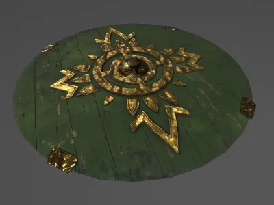 Shield of Rohan Lowpoly PBR Game-Ready Low-poly 3D model