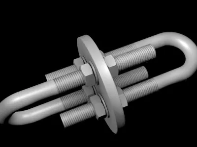 C4D dog bone chain tensioner 3D model