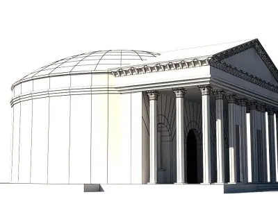 Ancient Rome Building Low-poly 3D model