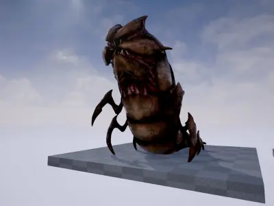 Worms insect Low-poly 3D model