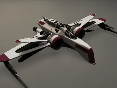 Star wars ARC-170 Starfighter ready for movie projects 3D model