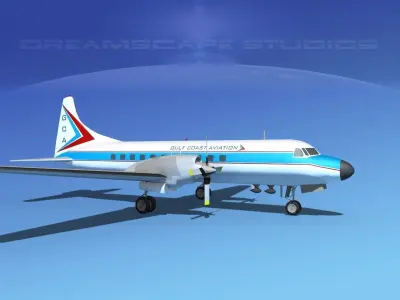 Convair CV-580 Gulf Coast Avaition 3D model
