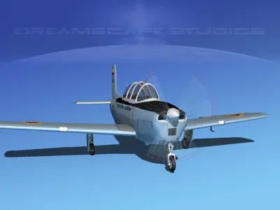 Beechcraft T-34 Mentor Colombia 3D model