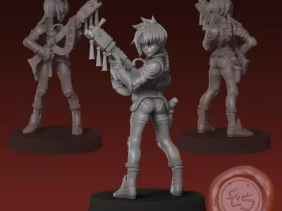 Iria - Iria Zeiram the Animation - 32mm 3D Print miniature 3D print model