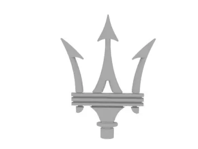 Maserati logo Low-poly 3D model
