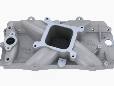 Edelbrock TM 2-0 Bigblock Chevy intake manifold Low-poly 3D model