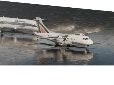 ATR72 ATR52 AND FOKKER F70 3D model