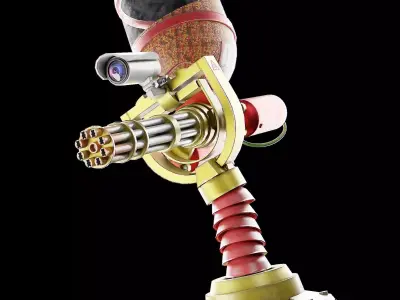 Gummy Bear Turret  Low-poly 3D model