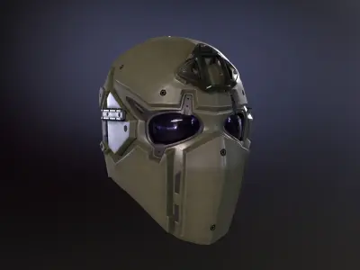 Ronin Ballistic Helmet Low-poly 3D model