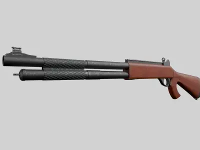 beneli shotgun Low-poly 3D model