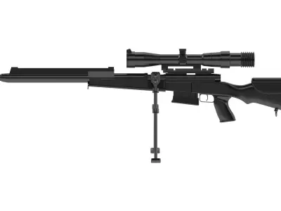 FR F2 sniper rifle 3D model