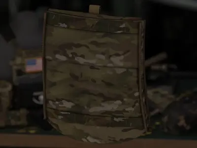 Ferro Back Panel Double and Back Panel Water Low-poly 3D model