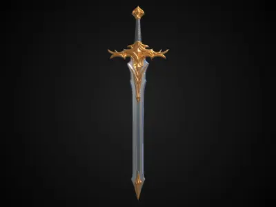 Stylized Elf Sword - Moondancer - Game Ready 3D model