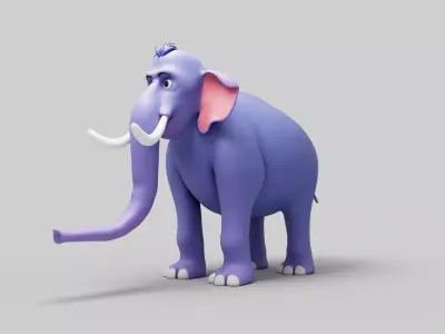 Cartoon Wild Animal Pack Rigged 3D Models Low-poly 3D model