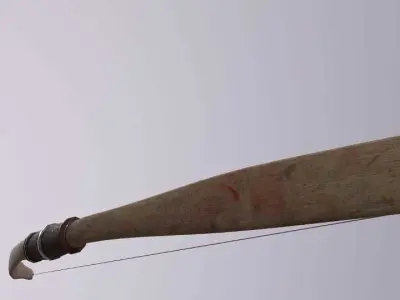 Bow arrow quiver Low-poly 3D model
