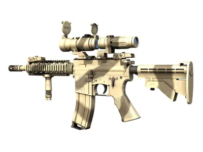 Colt M4A1 SOPMOD Aimpoint Desert Camo 3D model