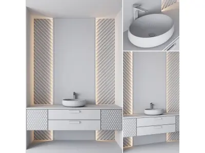Bathroom furniture 01 Free 3D model
