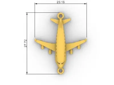 Airplane Jewel 3D print model