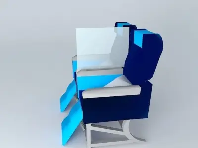 Business Class Airplane Seats Free 3D model