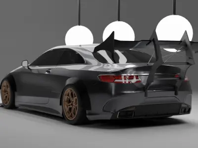 Mercedes Bent S 63 AMG Coupe Widebody Free 3D model