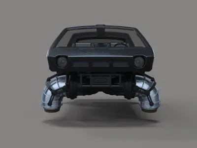Flying jet car 3D model