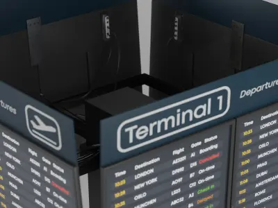 Flight Information Display System 3D model
