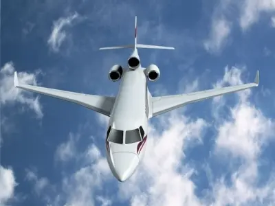 Dassault Falcon 7x business jet Low-poly 3D model