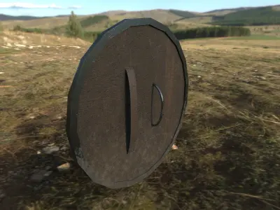 Viking Shield PBR Free low-poly 3D model