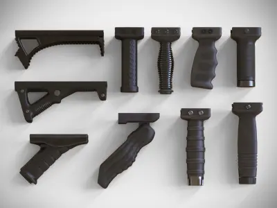 Weapon Customization Pack - 57 Attachments - Gun - PBR Low-poly 3D model