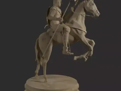Cavalry Statue 3D model