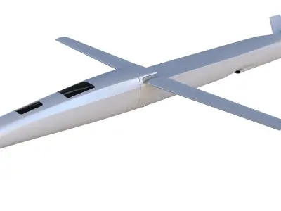 Bullseye Long-Range Missile Low-poly 3D model