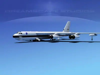 Boeing B-52H Stratofortress NASA 3D model